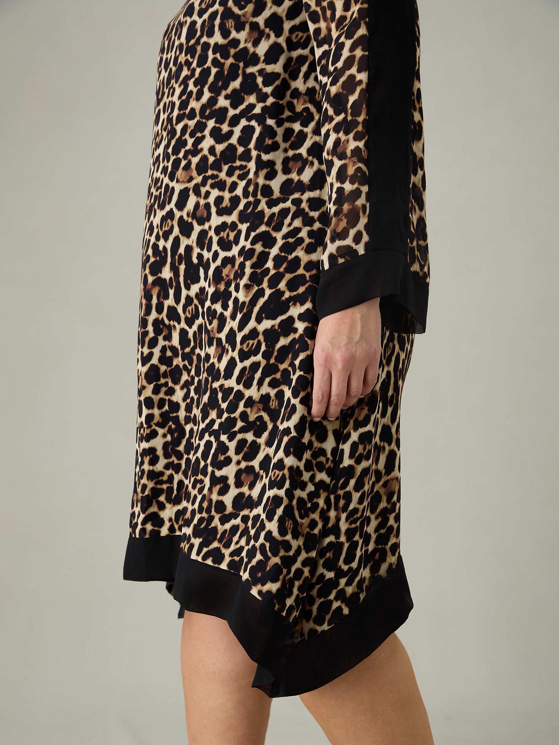 Live Unlimited Curve Leopard Print Hanky Hem Dress Multi