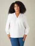 Live Unlimited Curve Crinkle Top, White