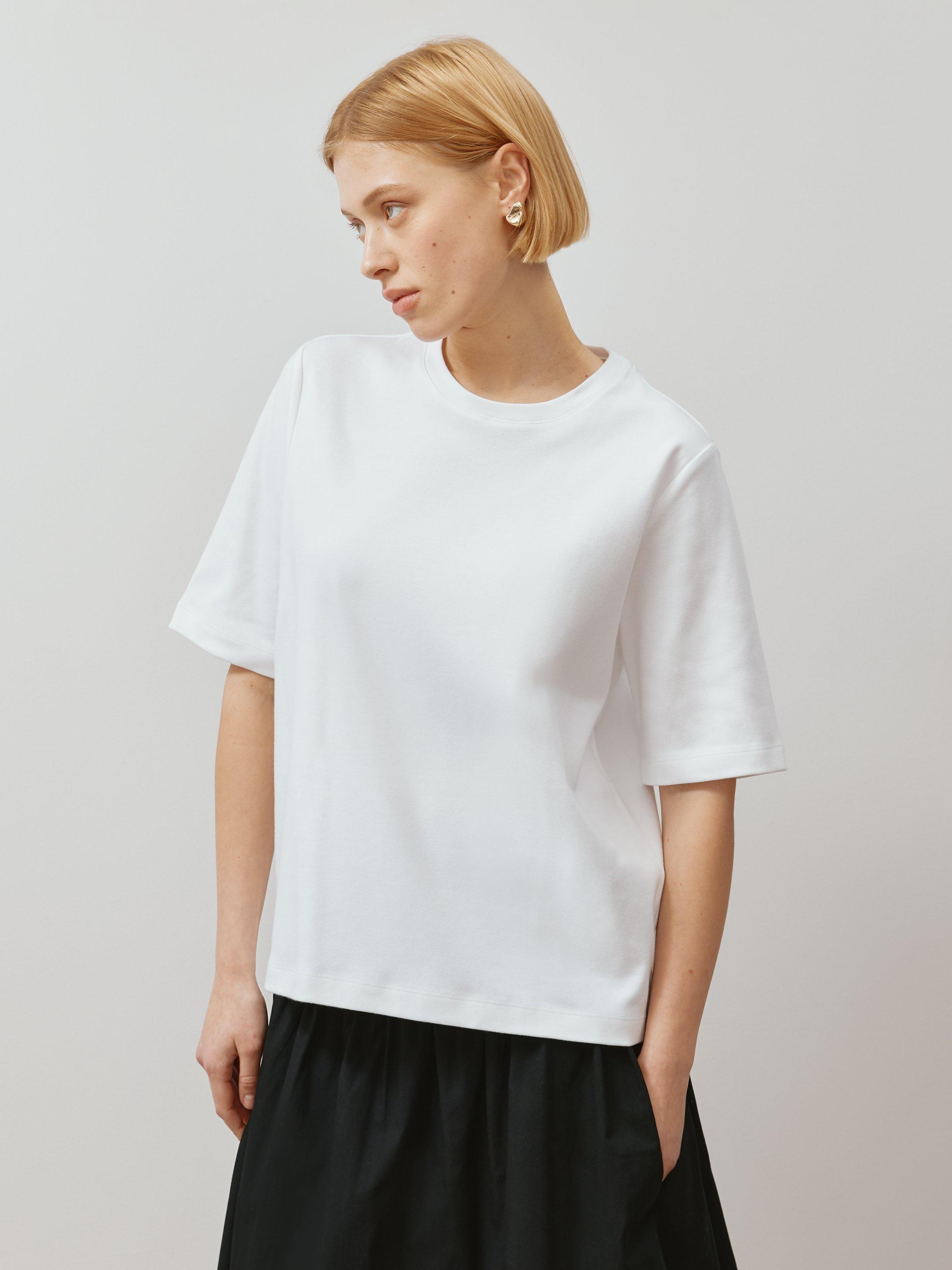 Product image 1 of 5, which shows Albaray Boxy Cotton T-Shirt, White, 8