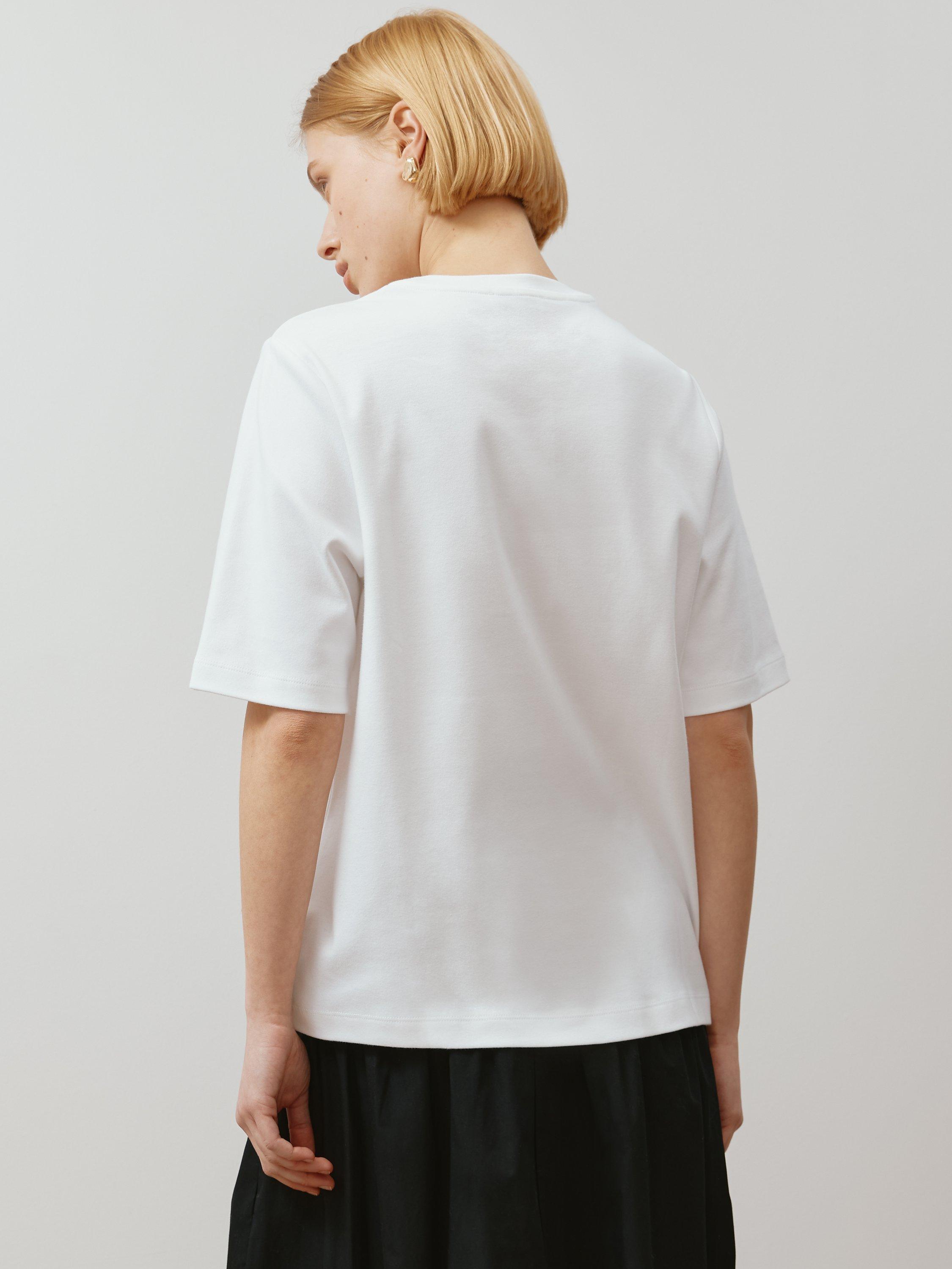 Product image 2 of 5, which shows Albaray Boxy Cotton T-Shirt, White, 8