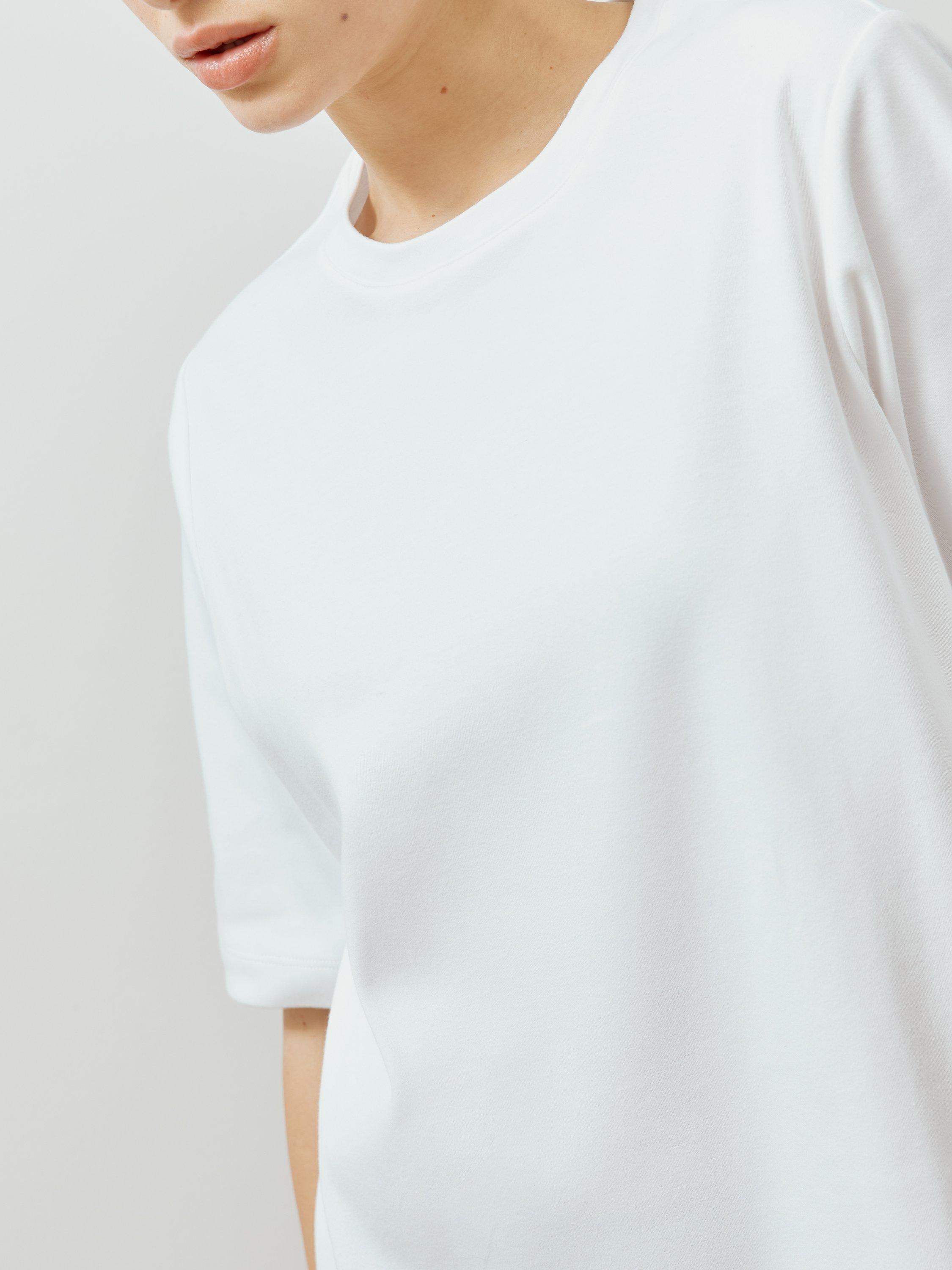 Product image 3 of 5, which shows Albaray Boxy Cotton T-Shirt, White, 8