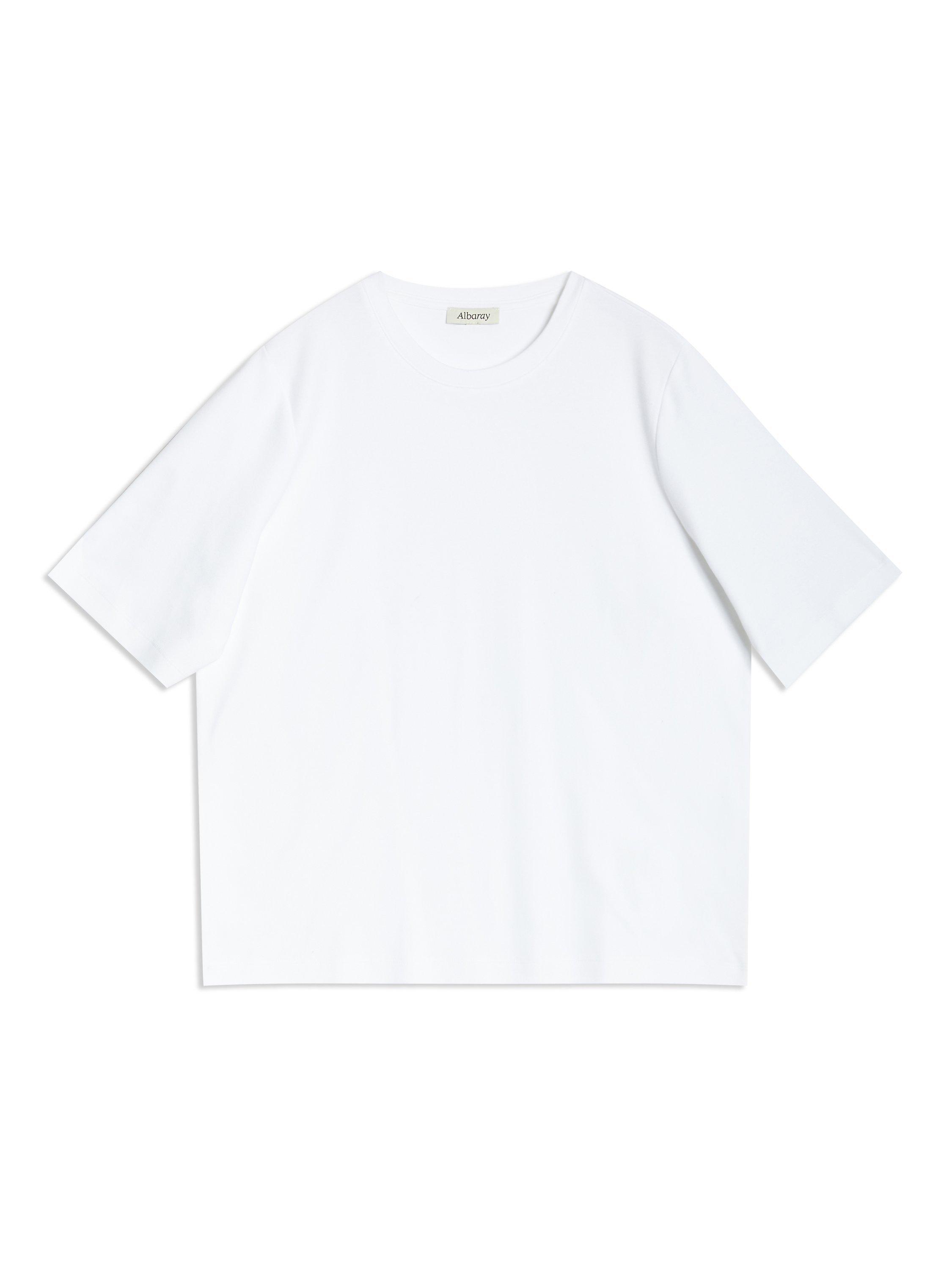 Product image 5 of 5, which shows Albaray Boxy Cotton T-Shirt, White, 8