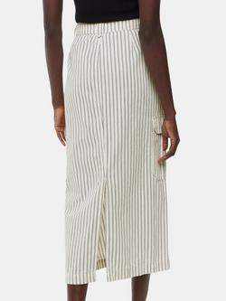 Whistles Striped Midi Cargo Skirt, White/Multi - view 2, White/Multi
