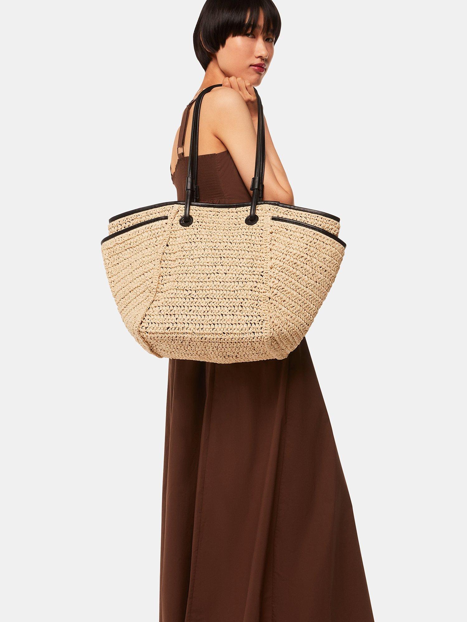 Product image 3 of 6, which shows Whistles Anna A-Line Midi Dress, Brown, 18