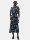 Whistles Moon Spot Print Midi Dress, Navy/Multi