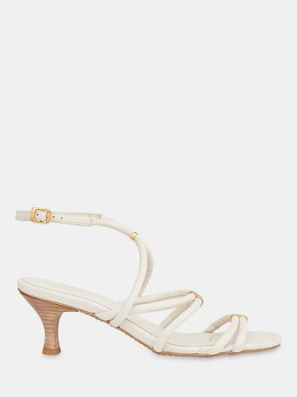 Whistles Niomie Kitten Heel Strappy Sandals, Ivory