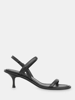Whistles Enslee Leather Heeled Sandals, Black