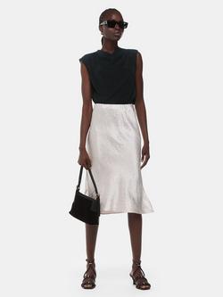 Whistles Crinkle Sleeveless Tank Top, Black, Black