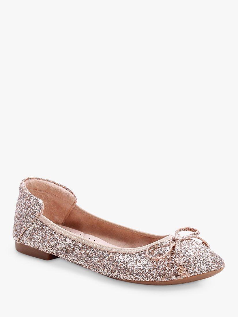 Product image 2 of 5, which shows Paradox London Xailya Glitter Ballet Pumps, Champagne, 3