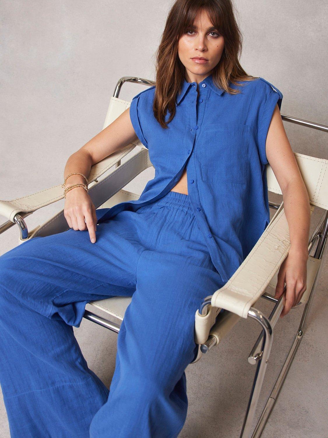 Mint Velvet Cotton Top & Trouser Set