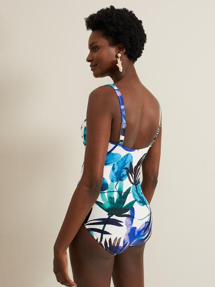 Phase Eight Watercolour Swimsuit, Ivory - view 2, Ivory
