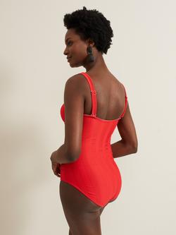 Phase Eight Textured Swimsuit, Red - view 2, Red