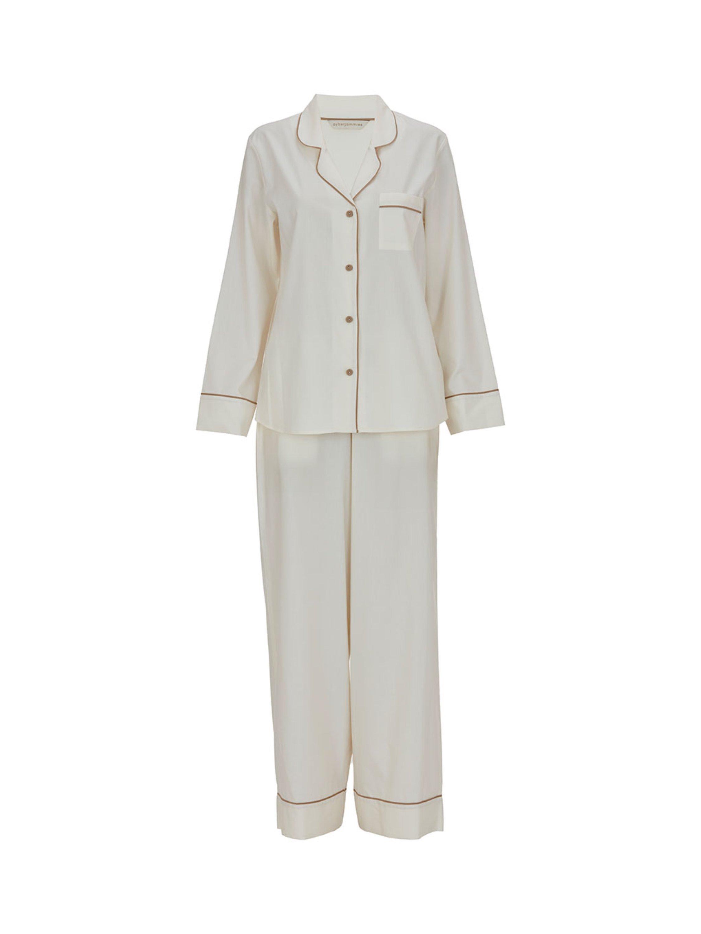 Product image 4 of 4, which shows Cyberjammies Hotel Long Pyjama Set, Cream, 8