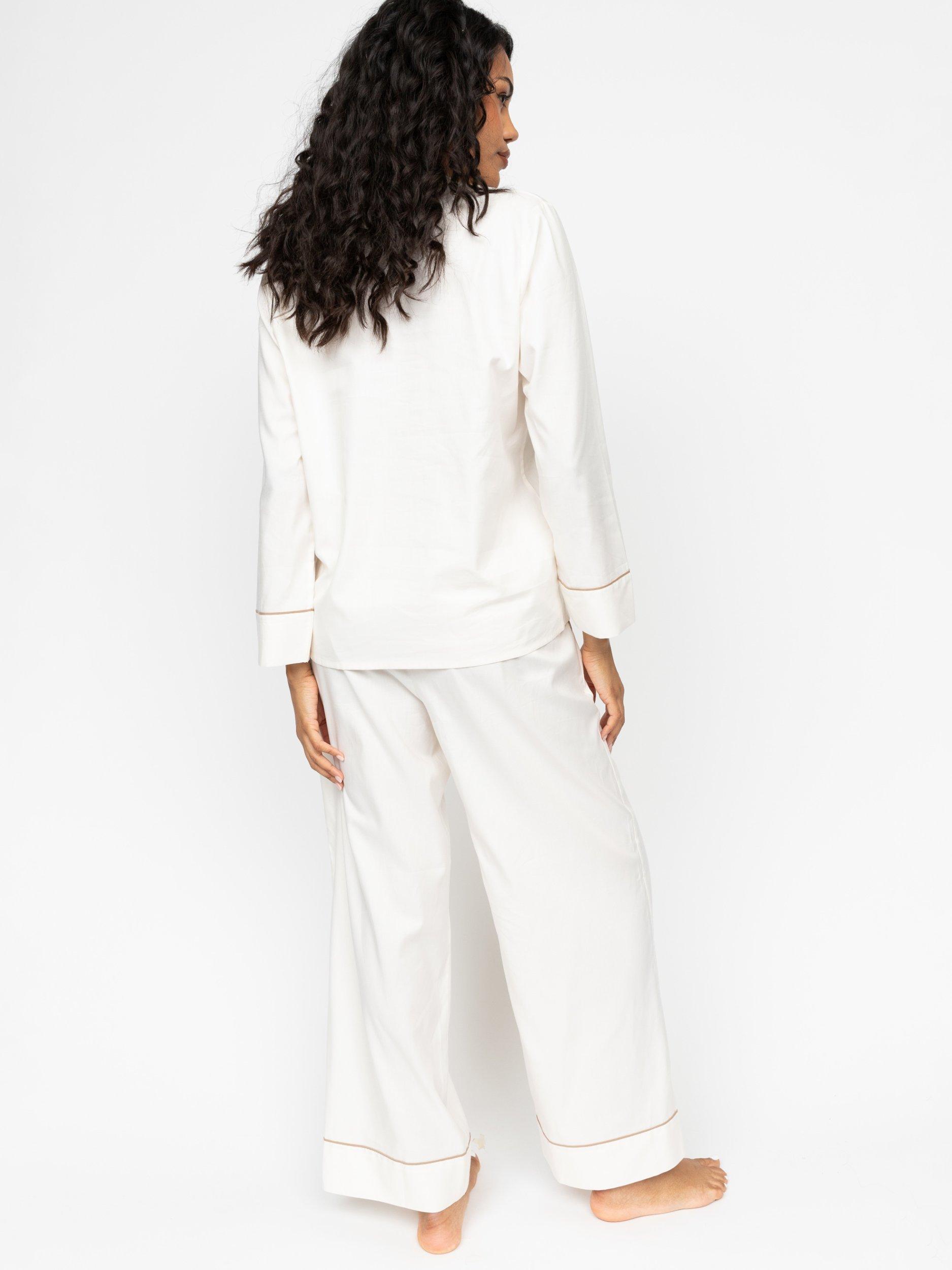 Product image 2 of 4, which shows Cyberjammies Hotel Long Pyjama Set, Cream, 8