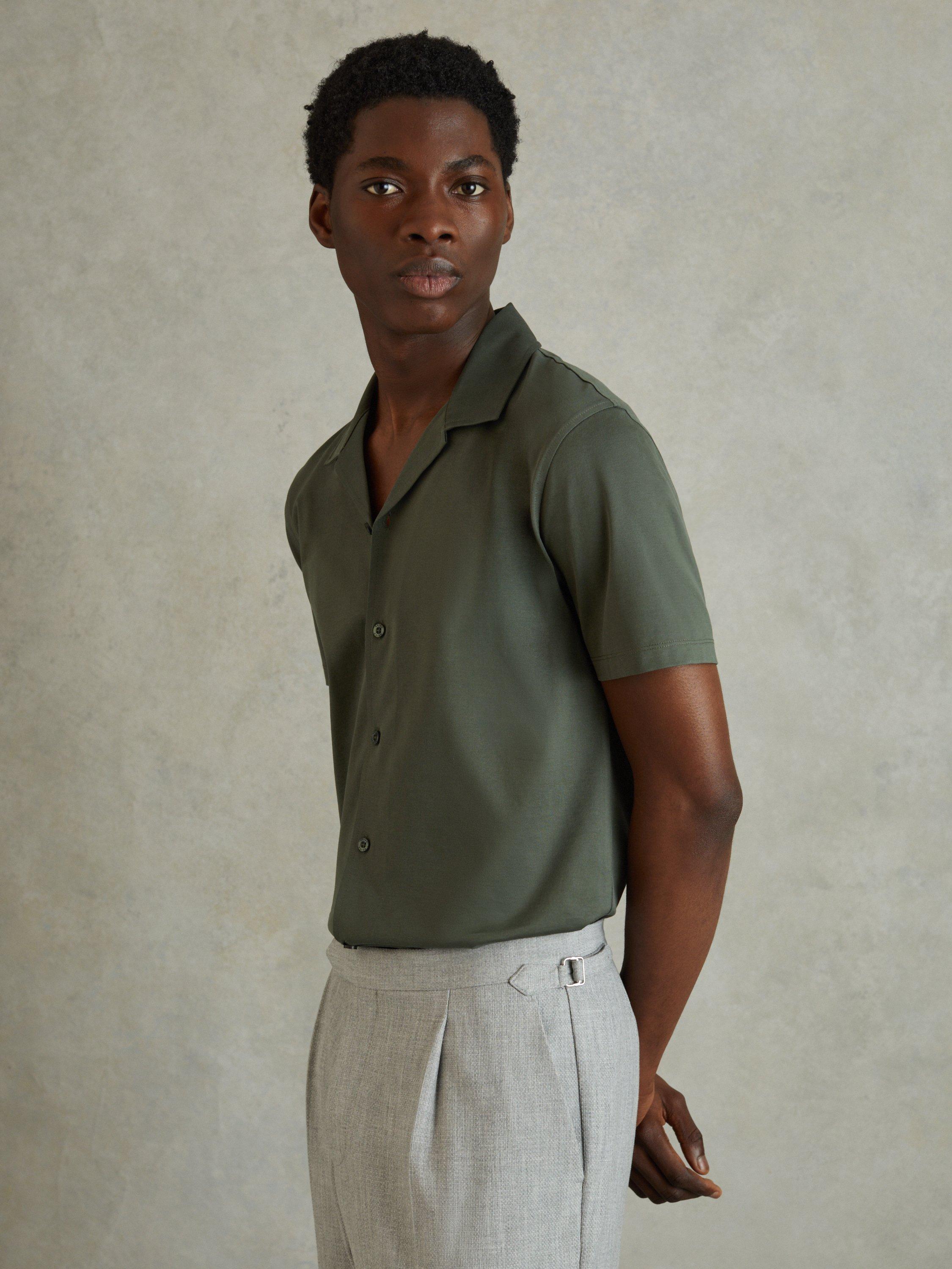 Reiss Caspa Cuban Collar Short Sleeve Shirt