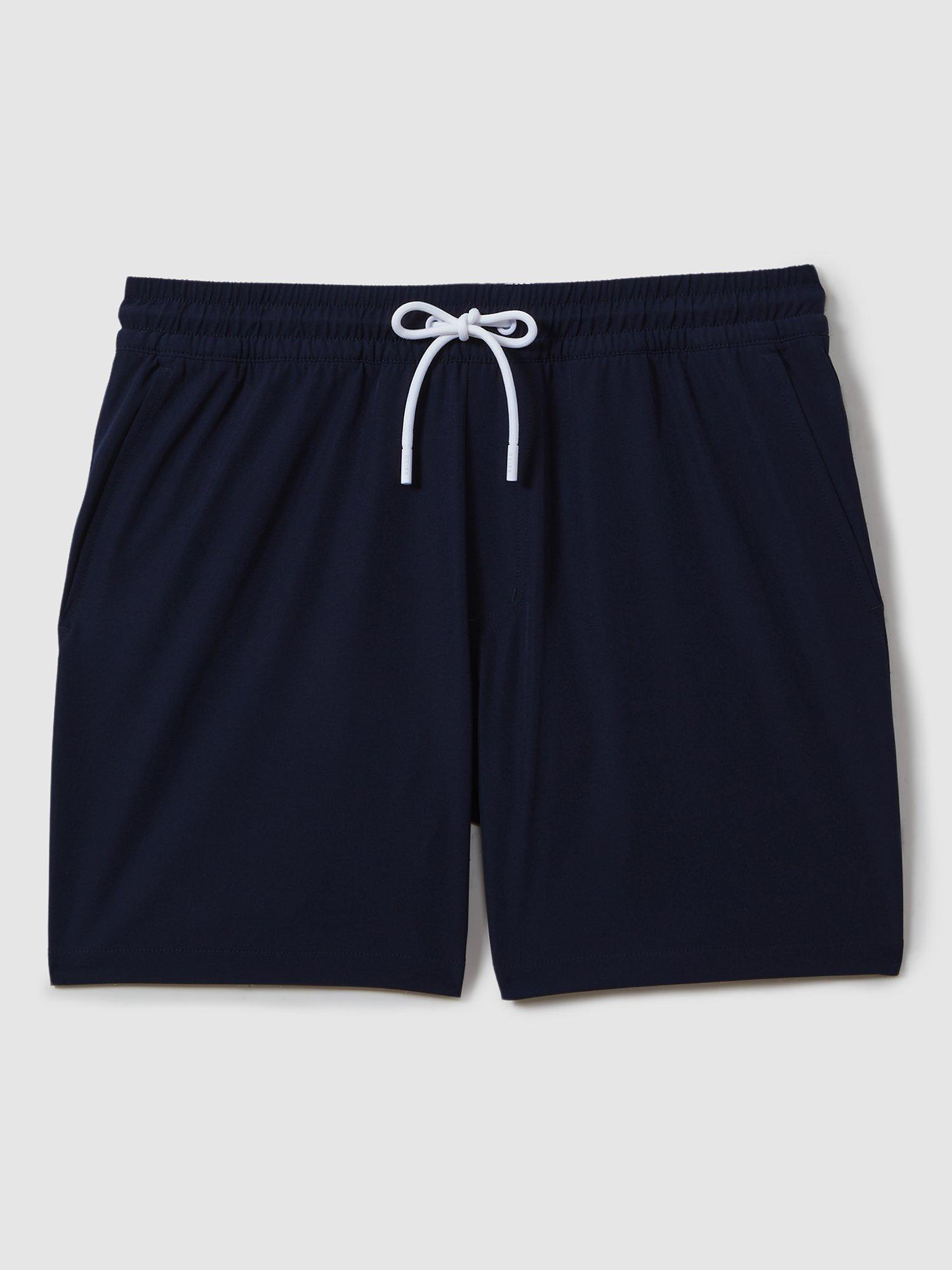 Product image 3 of 5, which shows Reiss Shore Drawstring Swim Shorts, Navy, XS