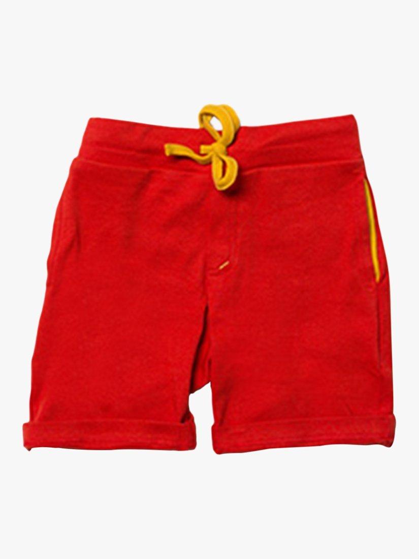 Little Green Radicals Baby Organic Cotton Beach Shorts, Red