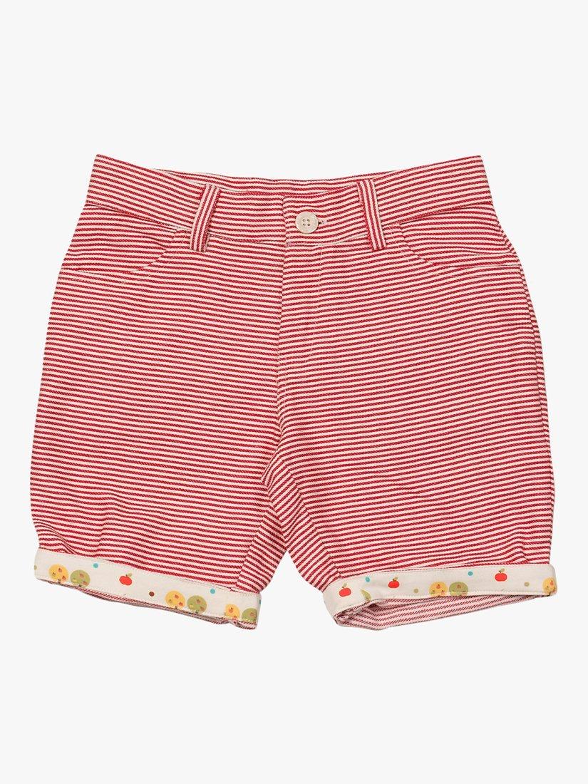 Little Green Radicals Baby Stripe Shorts, Red/Multi