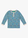 Little Green Radicals Baby Summer Days Long Sleeve T-Shirt, Corn Silk Blue