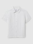 Reiss Kids' Holiday Short Sleeve Linen Shirt