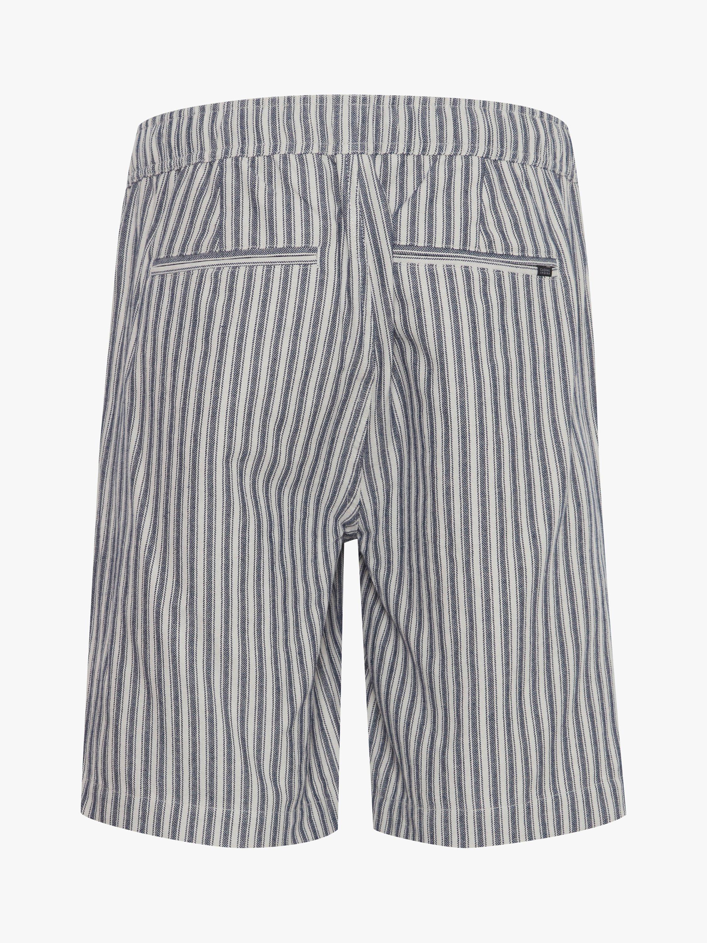 Product image 6 of 7, which shows Casual Friday Phelix Linen Mix Striped Shorts, Navy/White, S