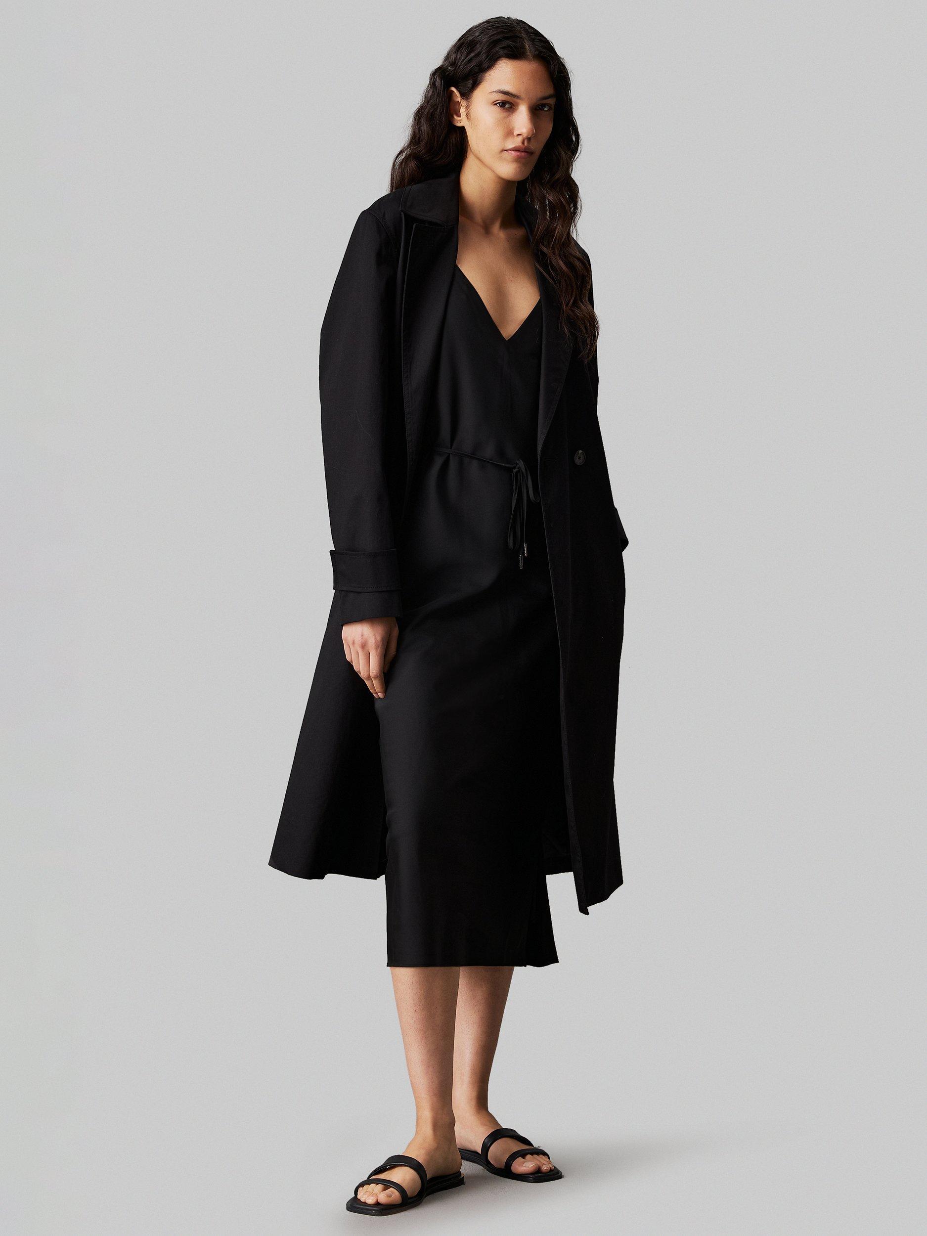 Product image 1 of 4, which shows Calvin Klein Midi Slip Dress, Ck Black, 6