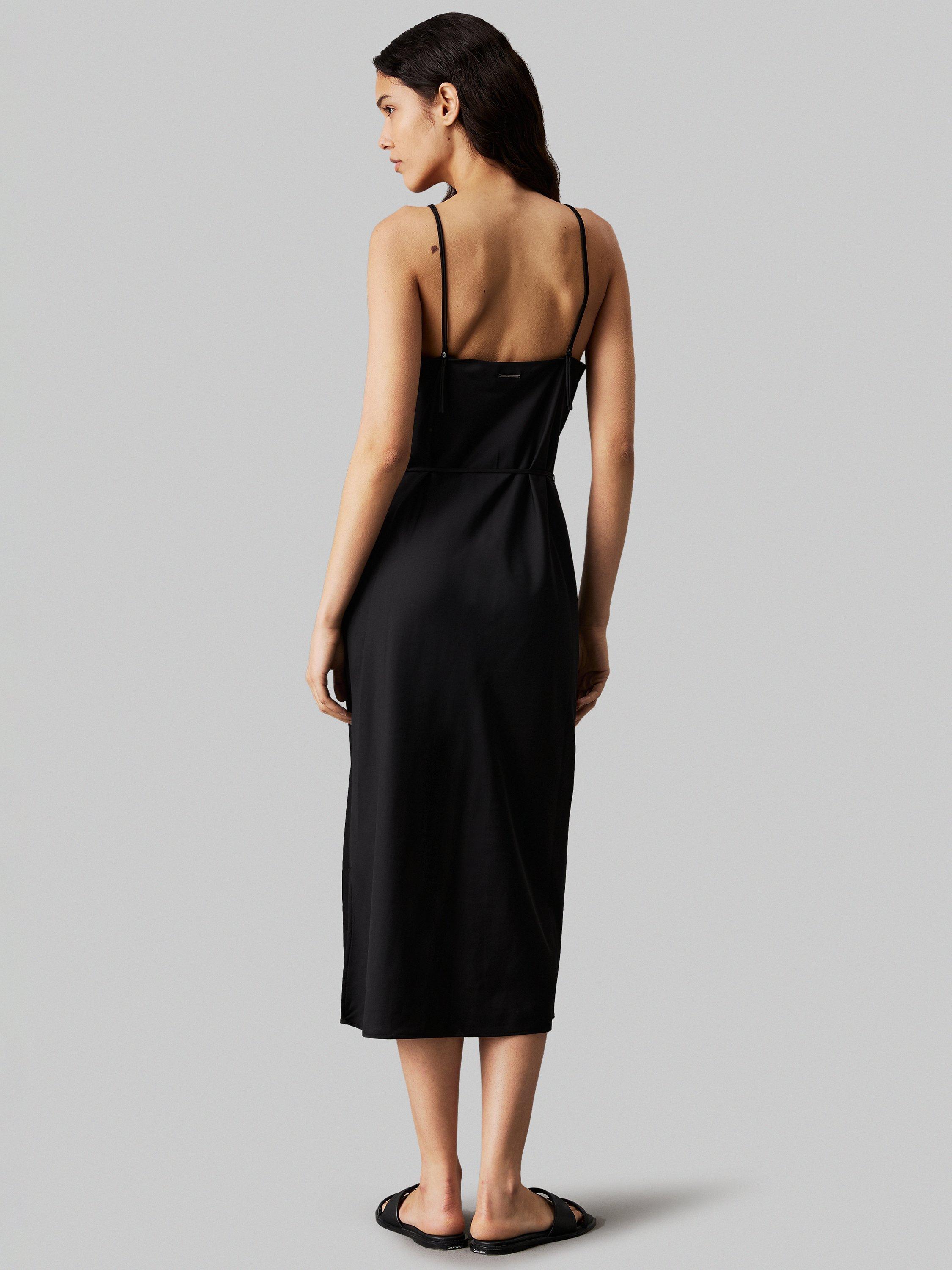 Product image 2 of 4, which shows Calvin Klein Midi Slip Dress, Ck Black, 6