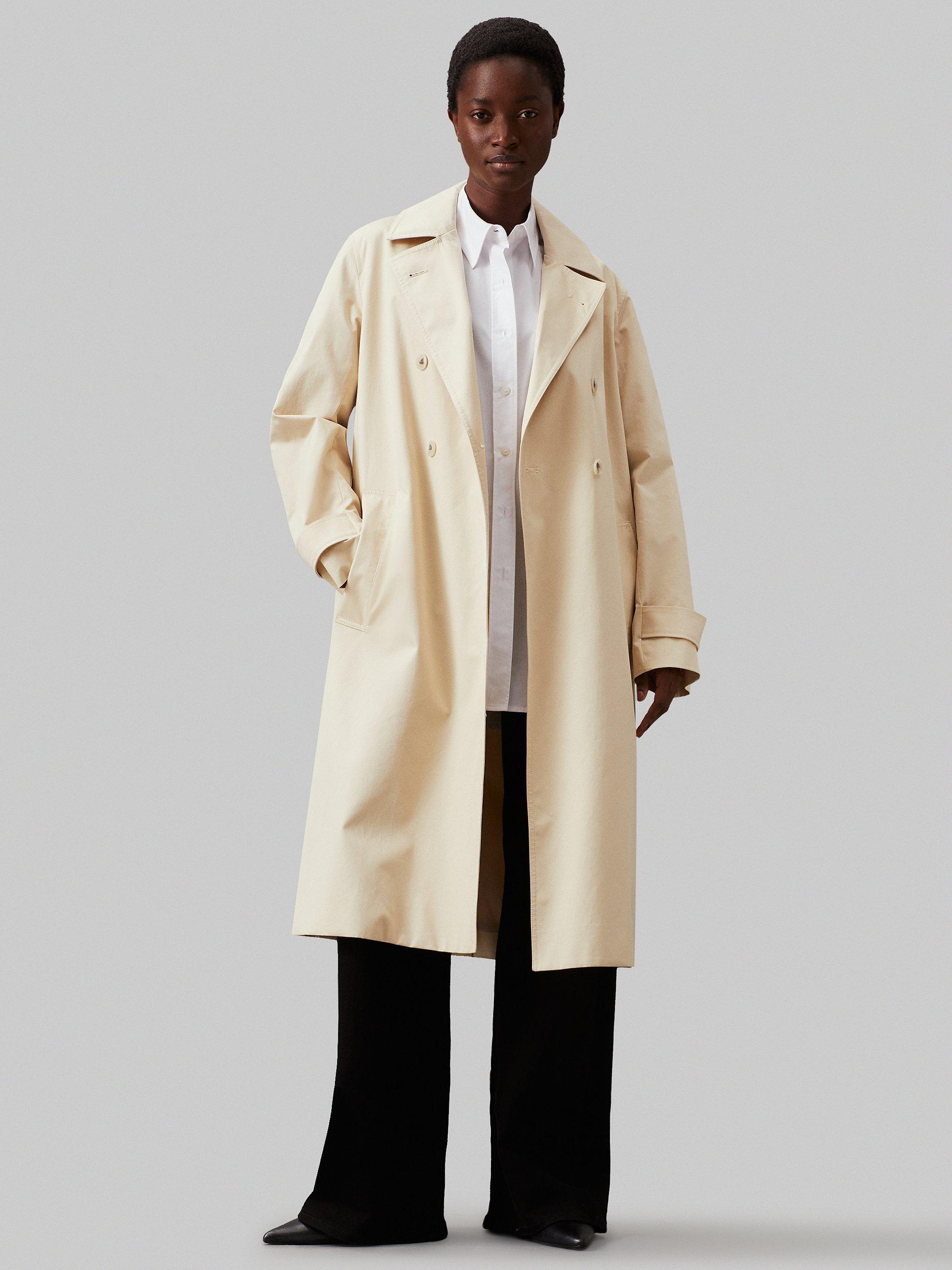 Calvin Klein Essential Trench Coat Wood Ash