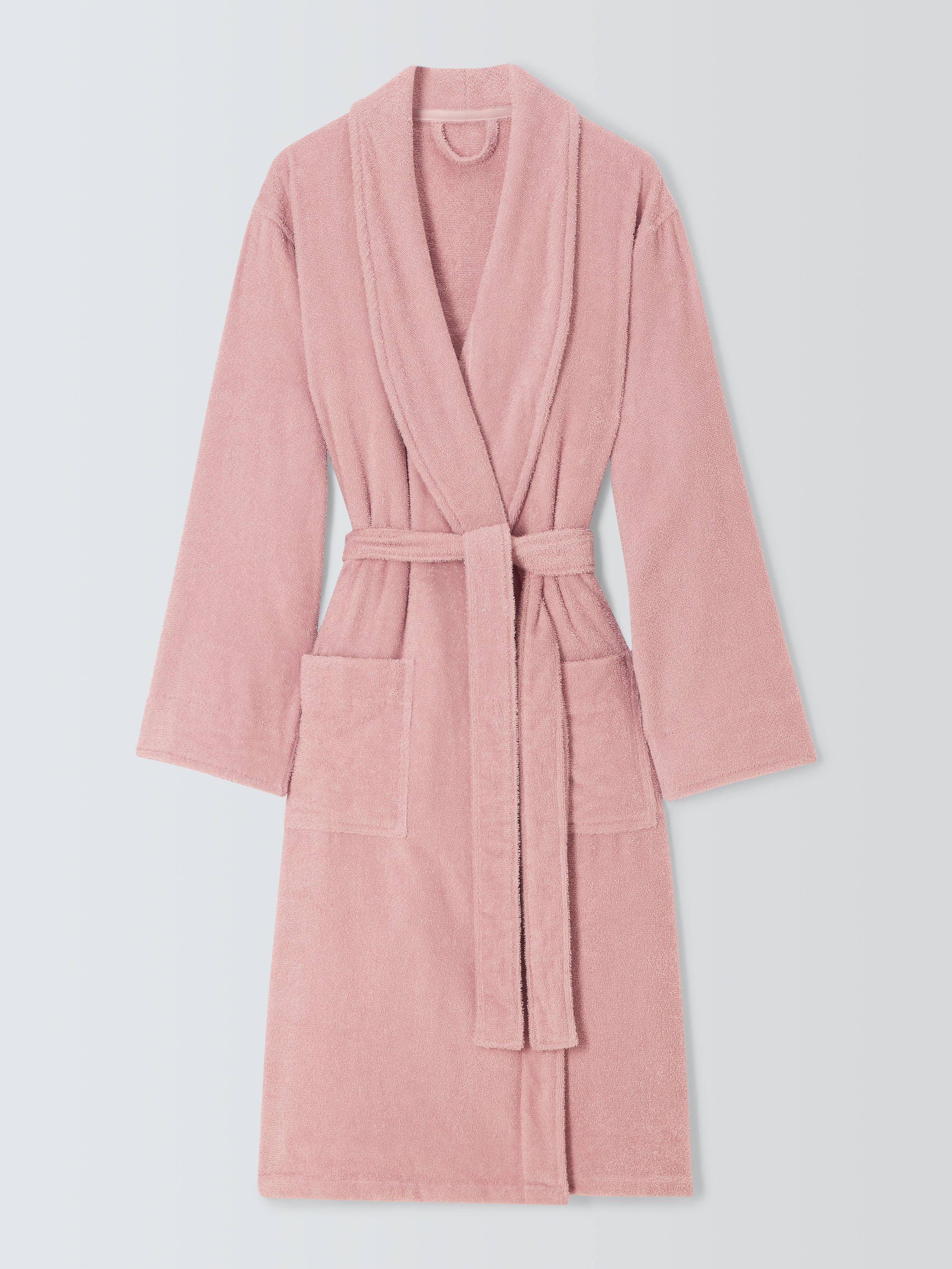 Product image 4 of 6, which shows John Lewis Egyptian Cotton Unisex Bath Robe, Pale Pink, XS-S