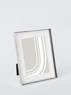 John Lewis Hoxton Plated Metal Photo Frame & Mount, Silver