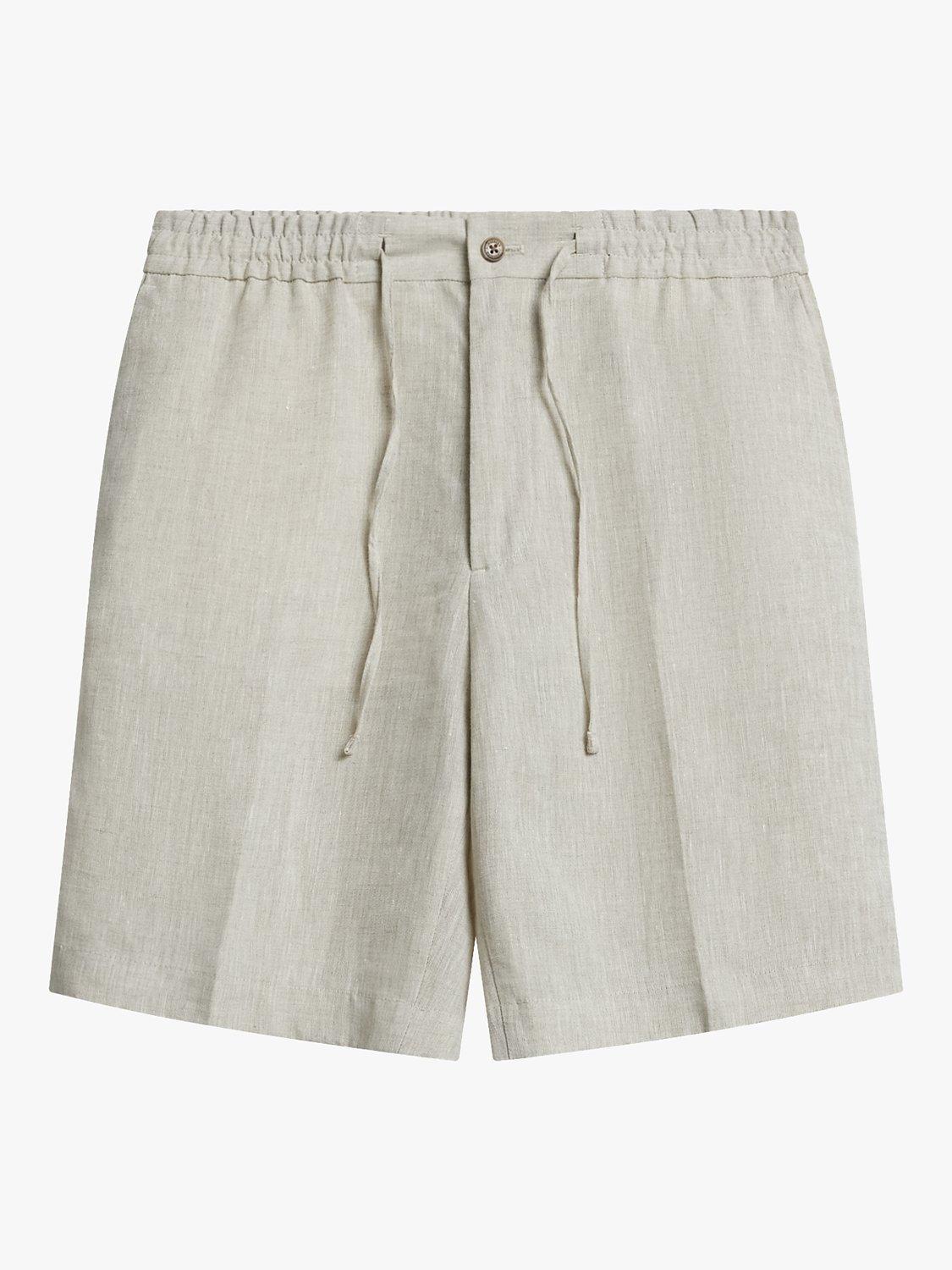 J.Lindeberg Baron Linen Shorts, Safari Beige, 30S