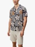 J.Lindeberg Elio Linen Island Floral Shirt, Safari