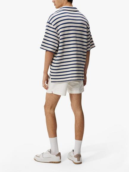 J.Lindeberg Tiro Resort Stripe Shirt, Blue/White - view 2, Blue/White