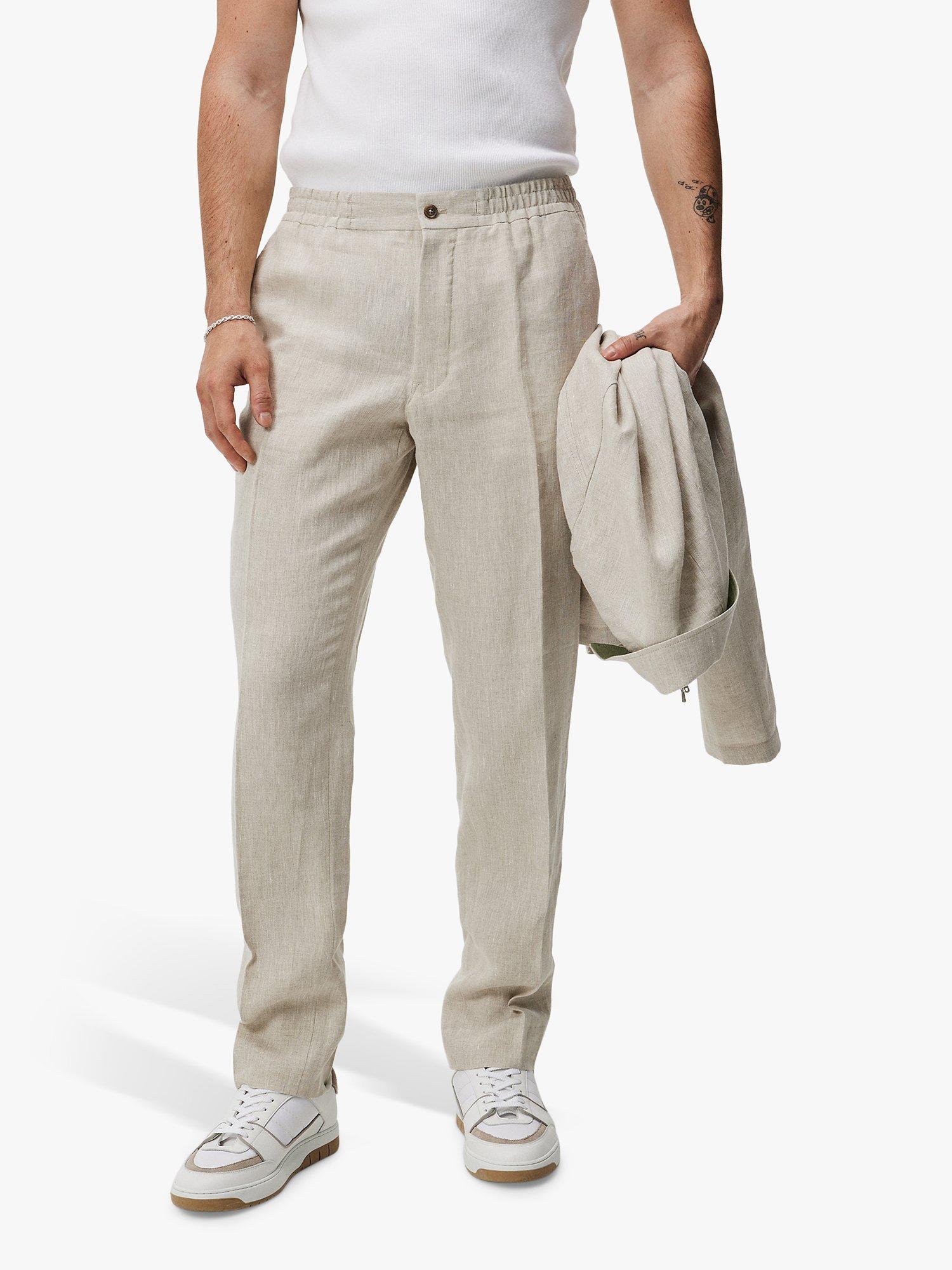 J.Lindeberg Soren Linen Trousers, Safari Beige