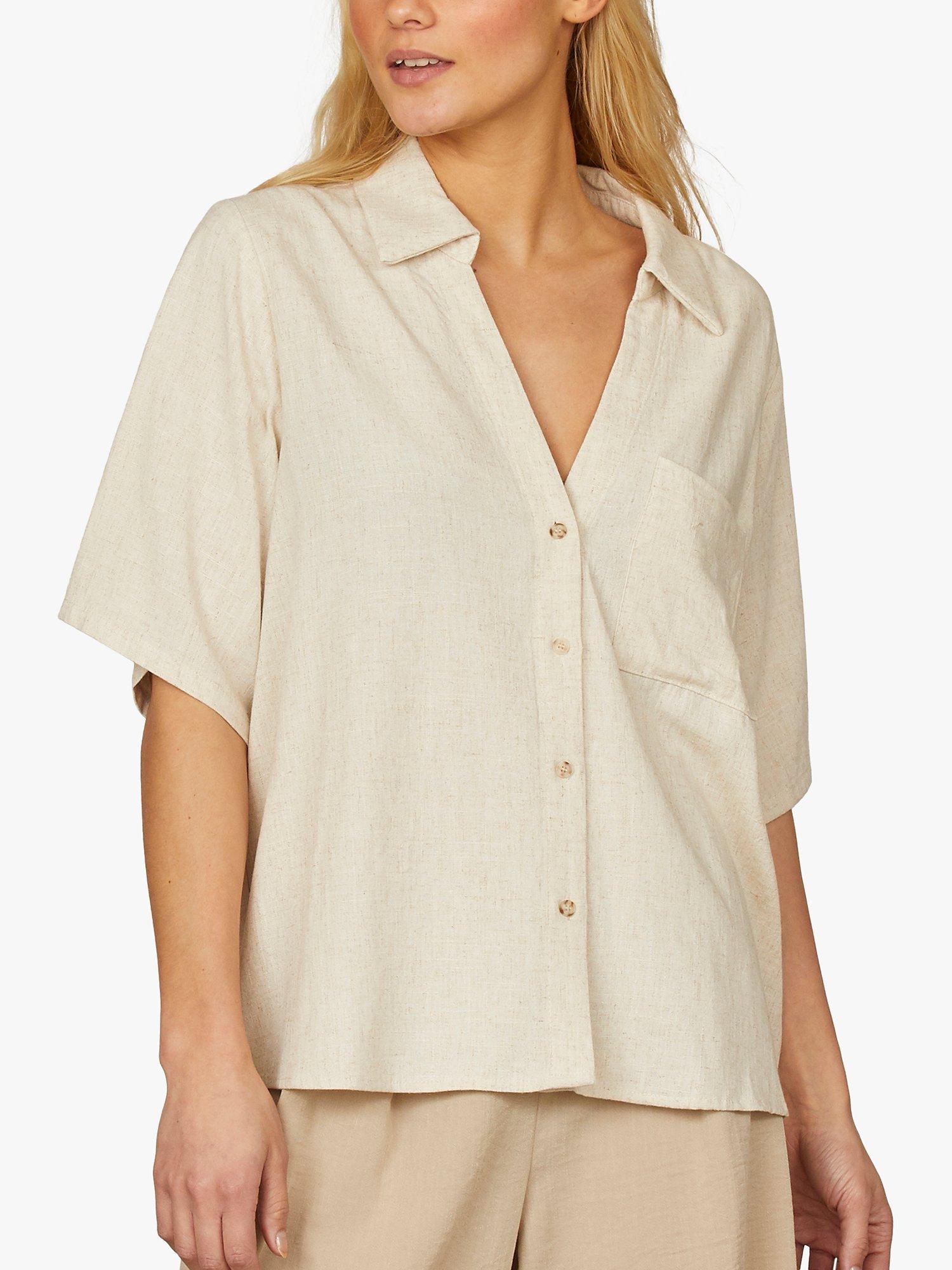 Sisters Point Casual Loose Fitted Shirt, Nature
