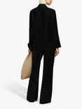 SISLEY Single Breasted Linen Blazer, Black