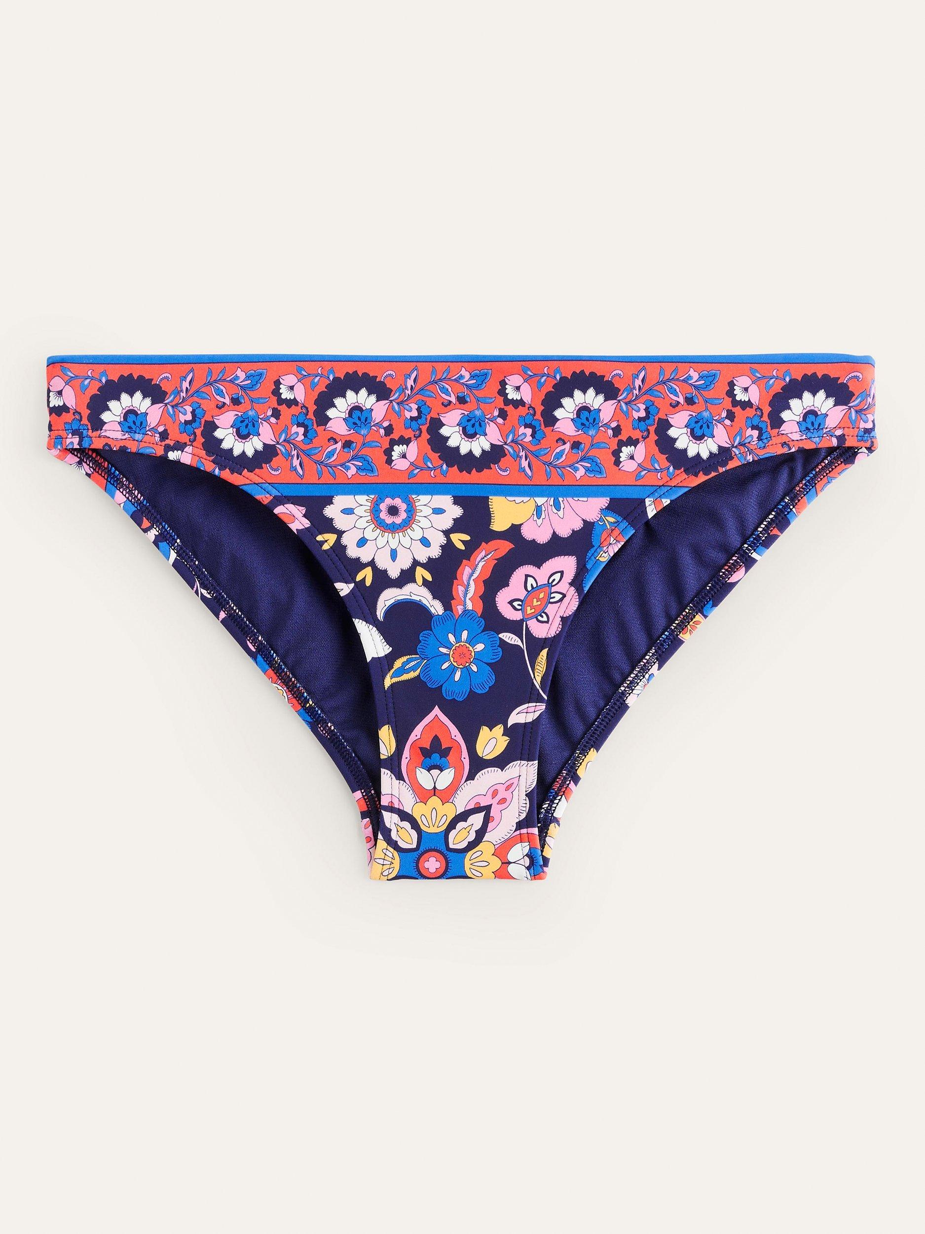 Product image 5 of 6, which shows Boden Floral Print Bikini Bottoms, Multi, 14
