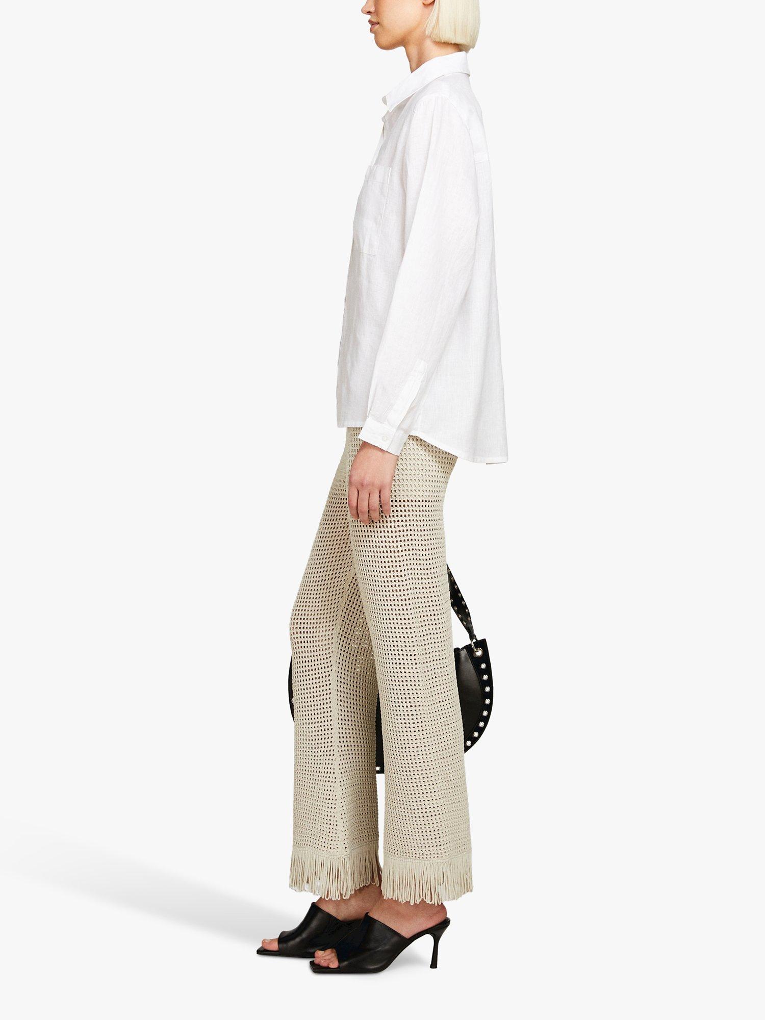Product image 4 of 5, which shows SISLEY Linen Long Sleeve Shirt, White, XS