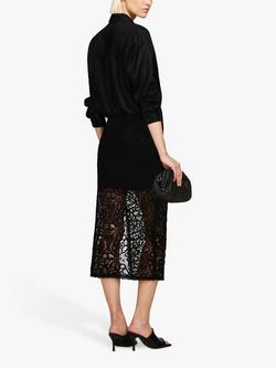 SISLEY Linen Long Sleeve Shirt - view 2, Black