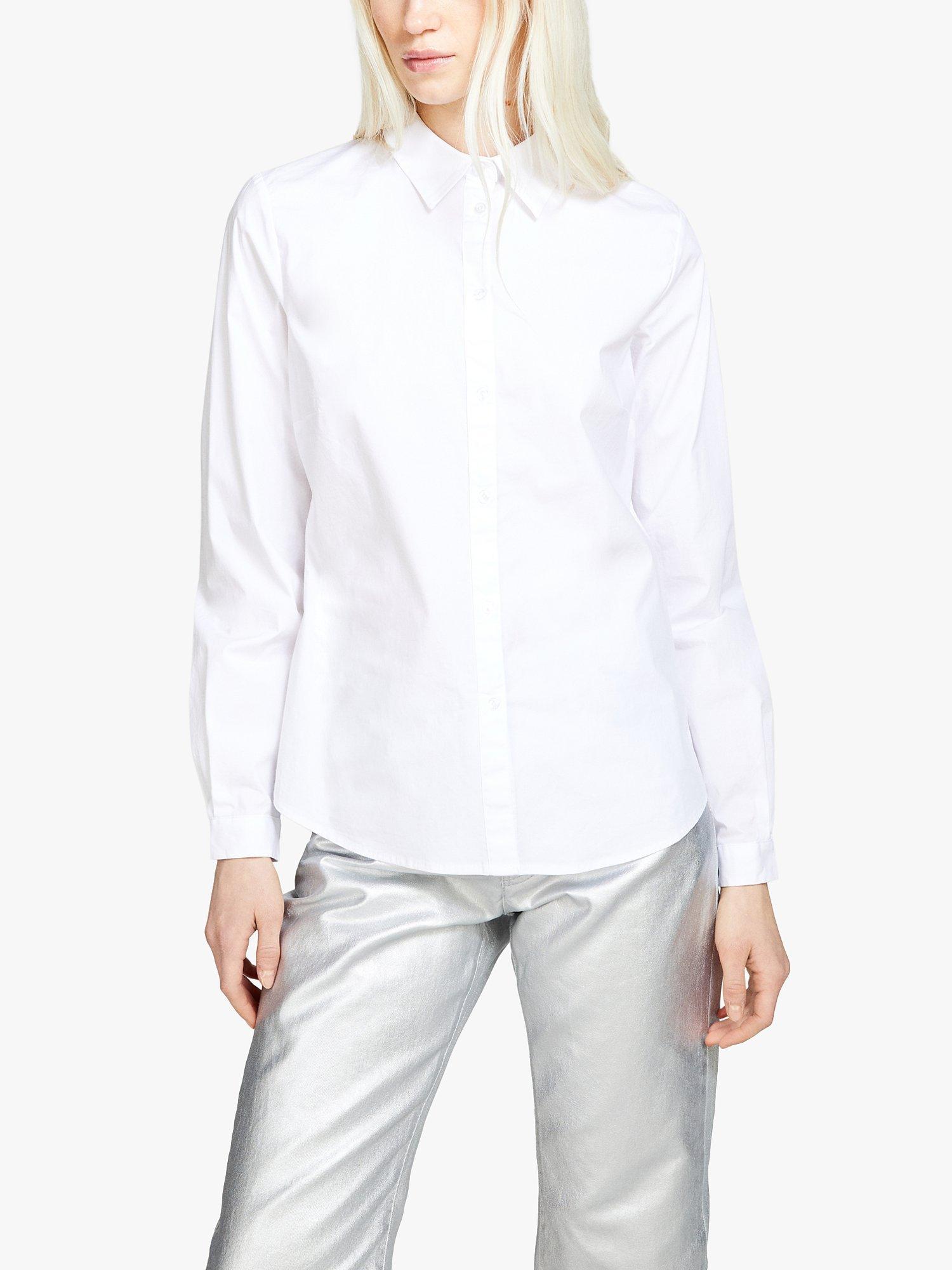 SISLEY Regular Fit Stretch Cotton Poplin Shirt,  White