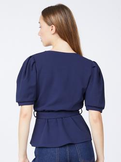 Sisters Point Nasa Short Sleeve Wrap Top - view 2, Navy