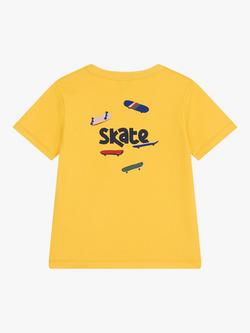 Petit Bateau Kids' Logo T-Shirt, Nectar - view 2, Nectar