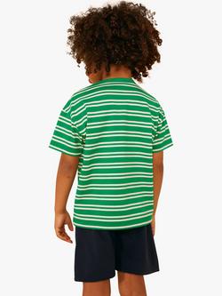 Petit Bateau Kids' Stripe T-Shirt - view 2, Prado/Avalanche