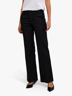 MY ESSENTIAL WARDROBE Lara Mide Rise Wide Leg Jeans, Black Wash