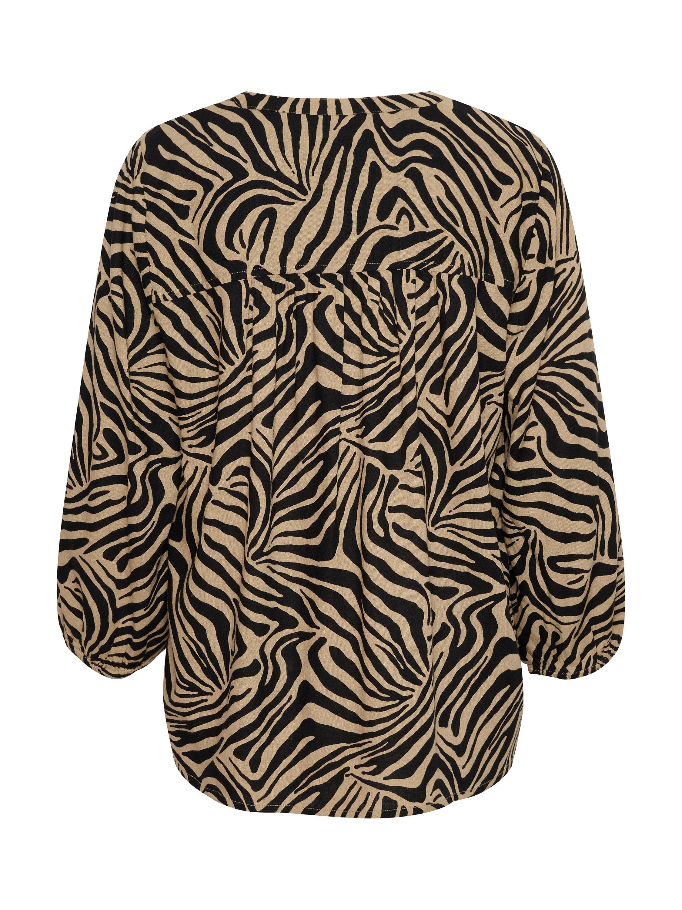 Product image 2 of 2, which shows KAFFE Milia Chinchilla Top, Black, 12