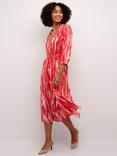 KAFFE Ariana Abstract Print Midi Dress