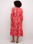 KAFFE Ariana Abstract Print Midi Dress