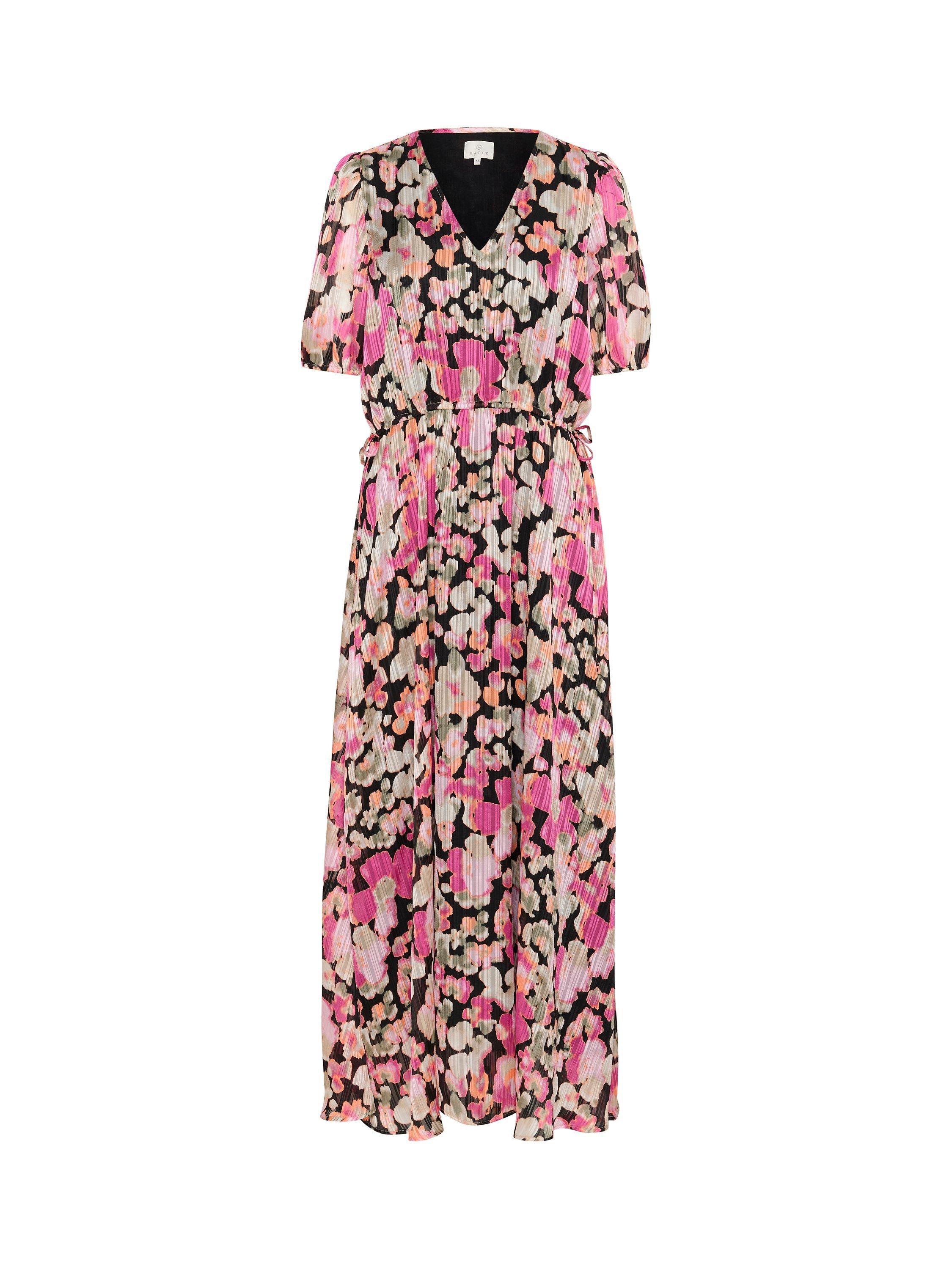 Product image 5 of 6, which shows KAFFE Alina Floral Print V-Neck Maxi Dress, Multi, 8