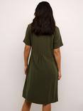 KAFFE Liny Linen Blend Dress, Forest Night