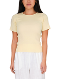 A-VIEW Rib Knit Short Sleeve Top